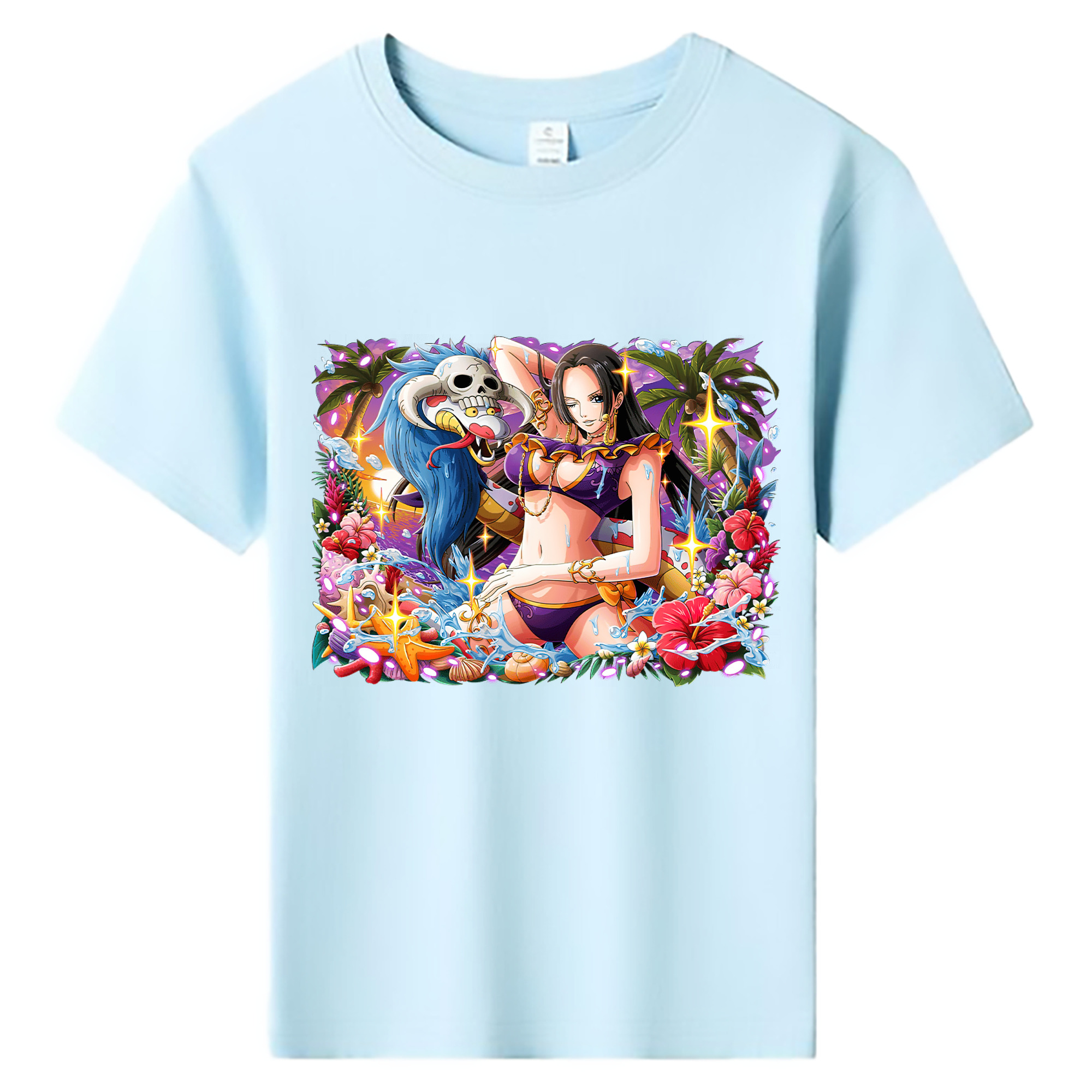 ワンピース ボア・ハンコック ONE PIECE Boa·Hancock 綿100％キッズTシャツ（フロントプリント）